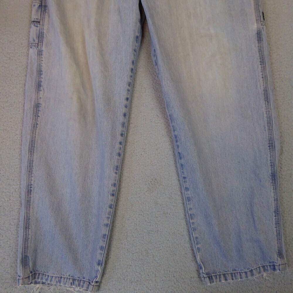 Vintage Wrangler Jeans Mens 38x31 Blue Carpenter Light Wash Straight Leg Painter - Picture 3 of 12